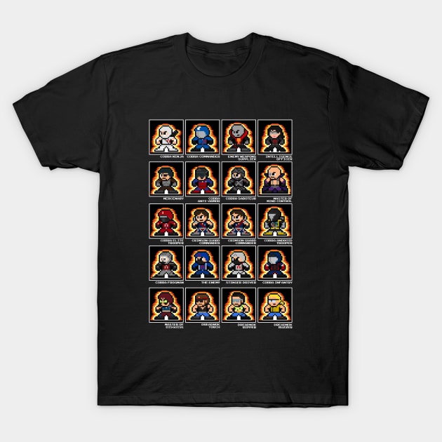 8-Bit Cobra Cardback T-Shirt by 8-BitHero